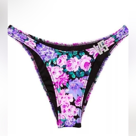 New! Victoria’s Secret Purple VS Shine Hardware Bikini Swim Bottom 4614 - Picture 1 of 10